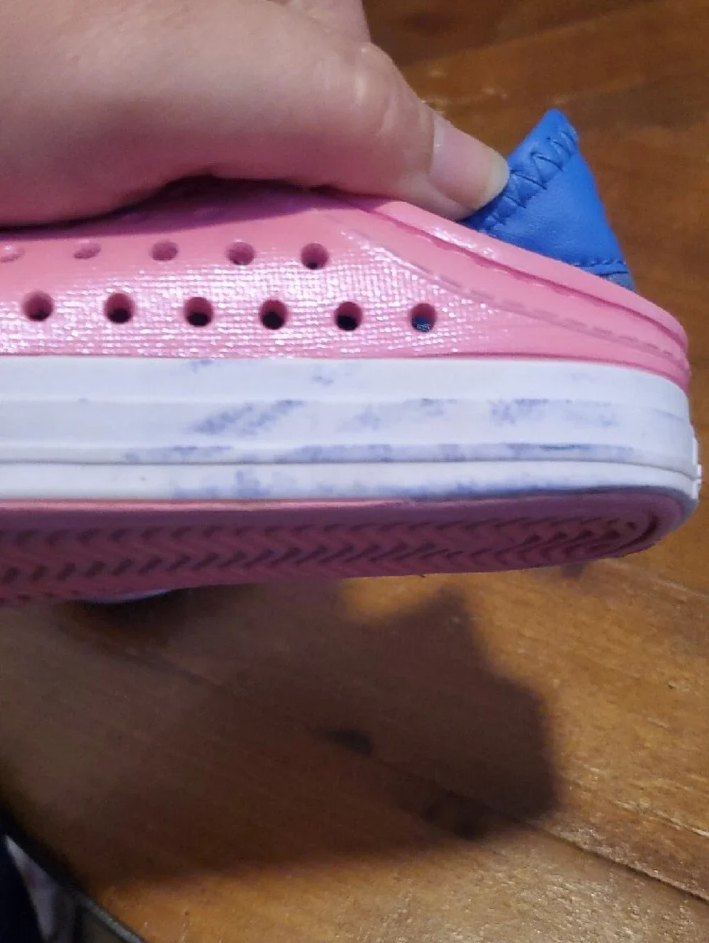 Skechers Kids Pink Water Slip-On Shoes with Blue Trim